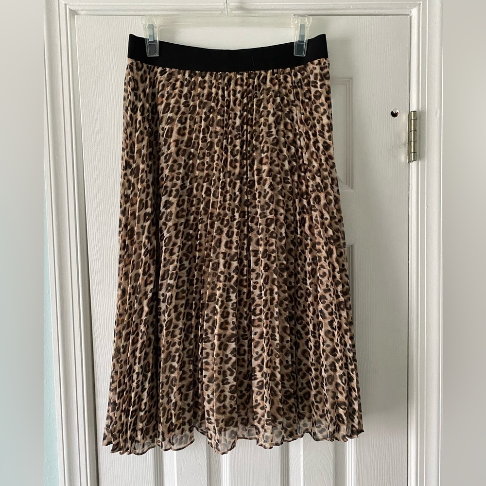 Chic Animal Print A-Line Skirt